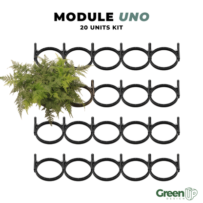 GreenUp Vertical Garden – Single Pot Modules (🧩20 modules · 🪴1 pot per module · 🌱Supports 20 plants)