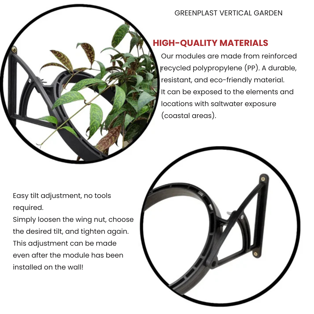 GreenUp Vertical Garden – Duo Pot Modules (🧩10 modules · 2 pots per module ·🌱 Supports 20 plants)