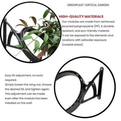 GreenUp Vertical Garden – Duo Pot Modules (🧩10 modules · 2 pots per module ·🌱 Supports 20 plants)