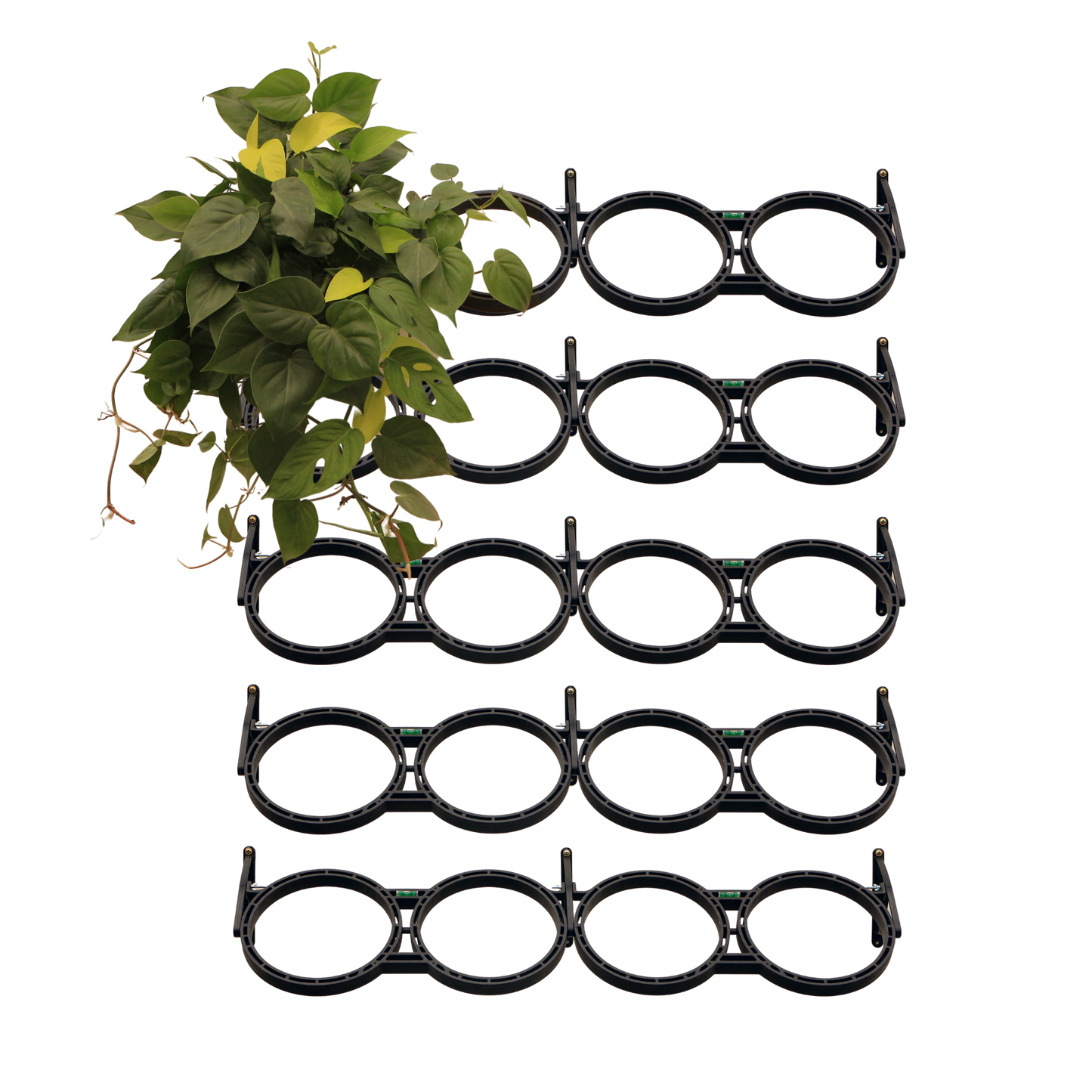GreenUp Vertical Garden – Duo Pot Modules (🧩10 modules · 2 pots per module ·🌱 Supports 20 plants)