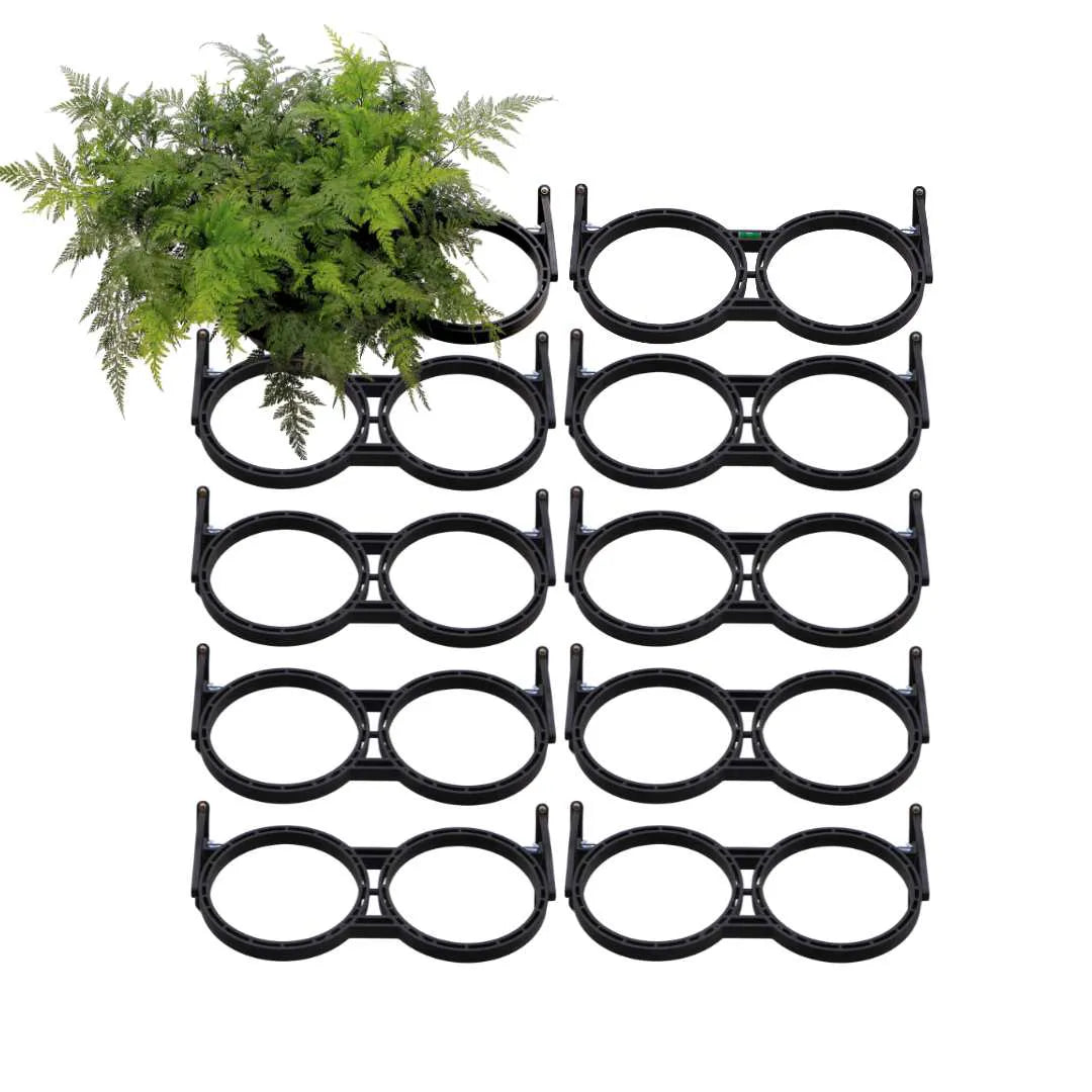 GreenUp Vertical Garden – Duo Pot Modules (🧩10 modules · 2 pots per module ·🌱 Supports 20 plants)